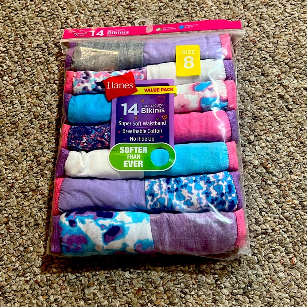 Size 8 girls underwear